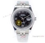Swiss Rolex Datejust II N9 Factory ETA2836 Watch Black Diamond Dial Rolex Grade 1 Copy